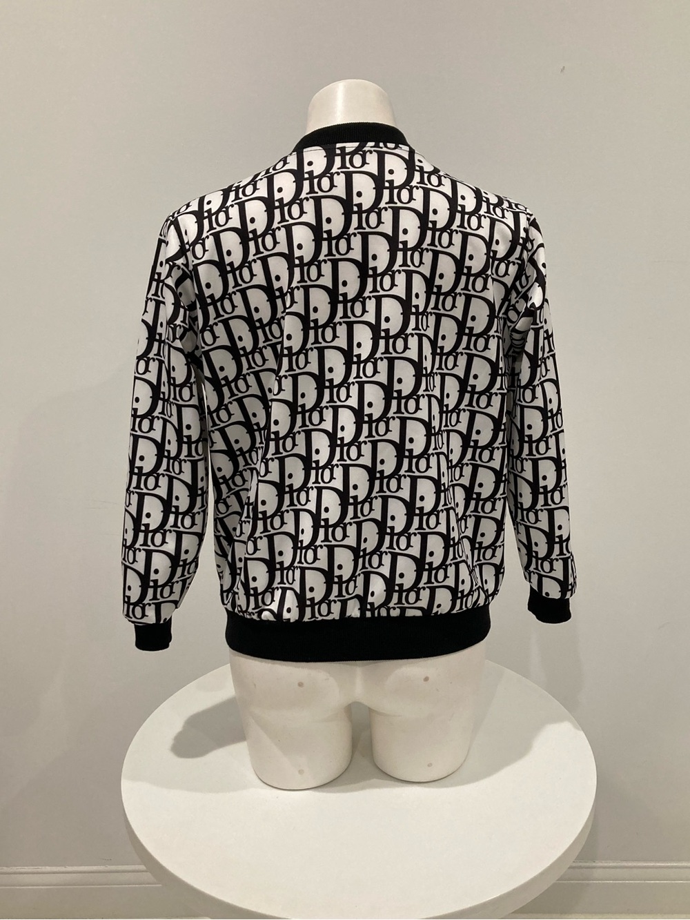 NEW CD Fashion Logo Black White Zip Up Track Jacket M - Picture 5 of 10